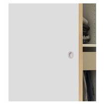 OPTIMUM Kit porte coulissante décor blanc - rail 2 amortisseurs + cac