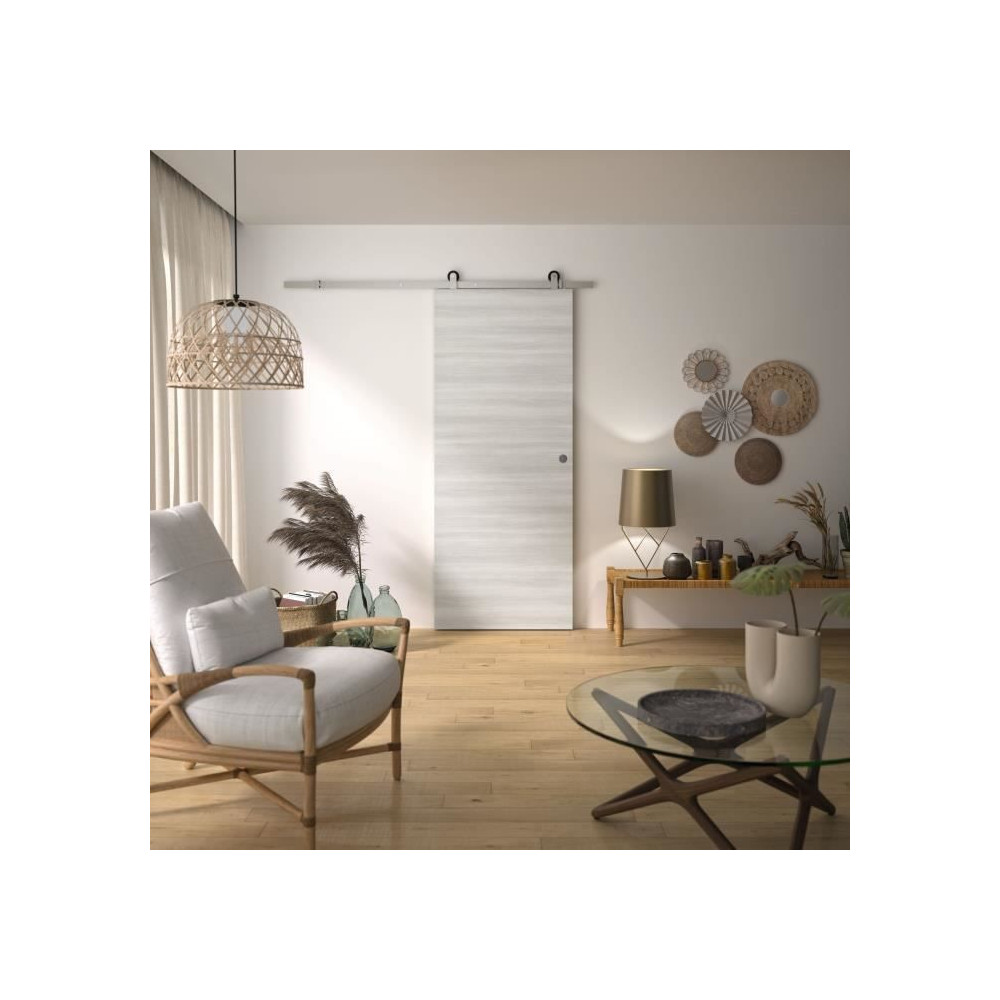Kit Porte Coulissante - OPTIMUM - BILBAO2 + RAAP ACBR - H 204 x 83 x 3