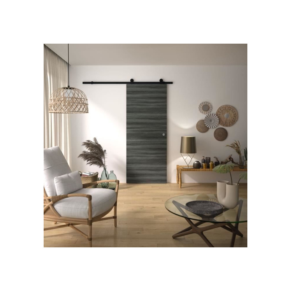 Kit Porte Coulissante - OPTIMUM - MILANO2 + RAAP NO - H 204 x 83 x 3,6