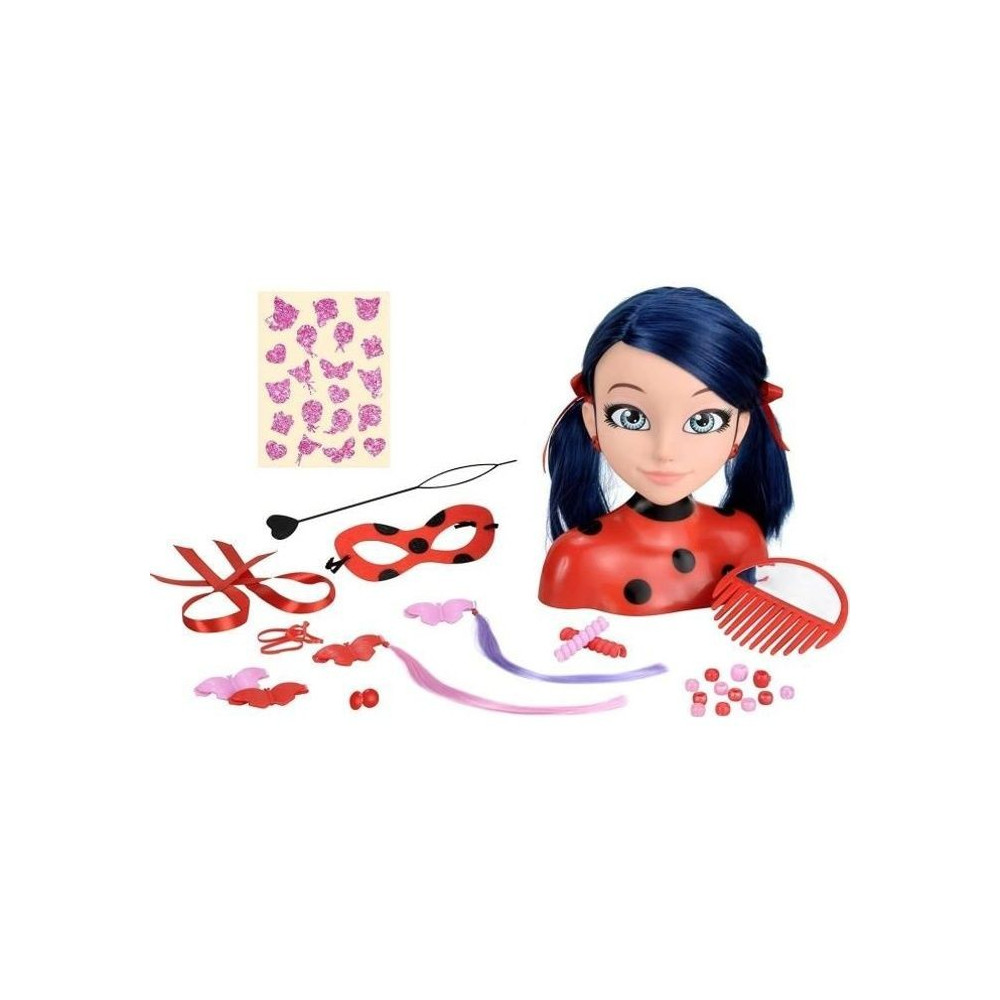 Tete a coiffer Miraculous Ladybug - BANDAI - Rouge - Licence Miraculou