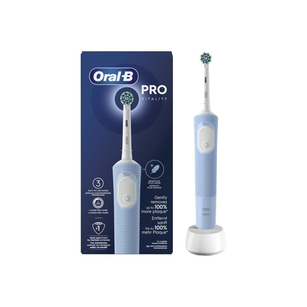 Brosse a dents électrique ORAL-B Vitality Pro - Bleue - 3 modes de br