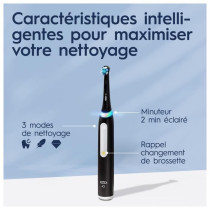 Oral-B iO 3 Lot De 2, Brosses a Dents Électriques Noire et Bleue, 2 B