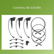 Pack de 3 spots extérieurs PHILIPS GardenLink, 24W, 2700K, IP44