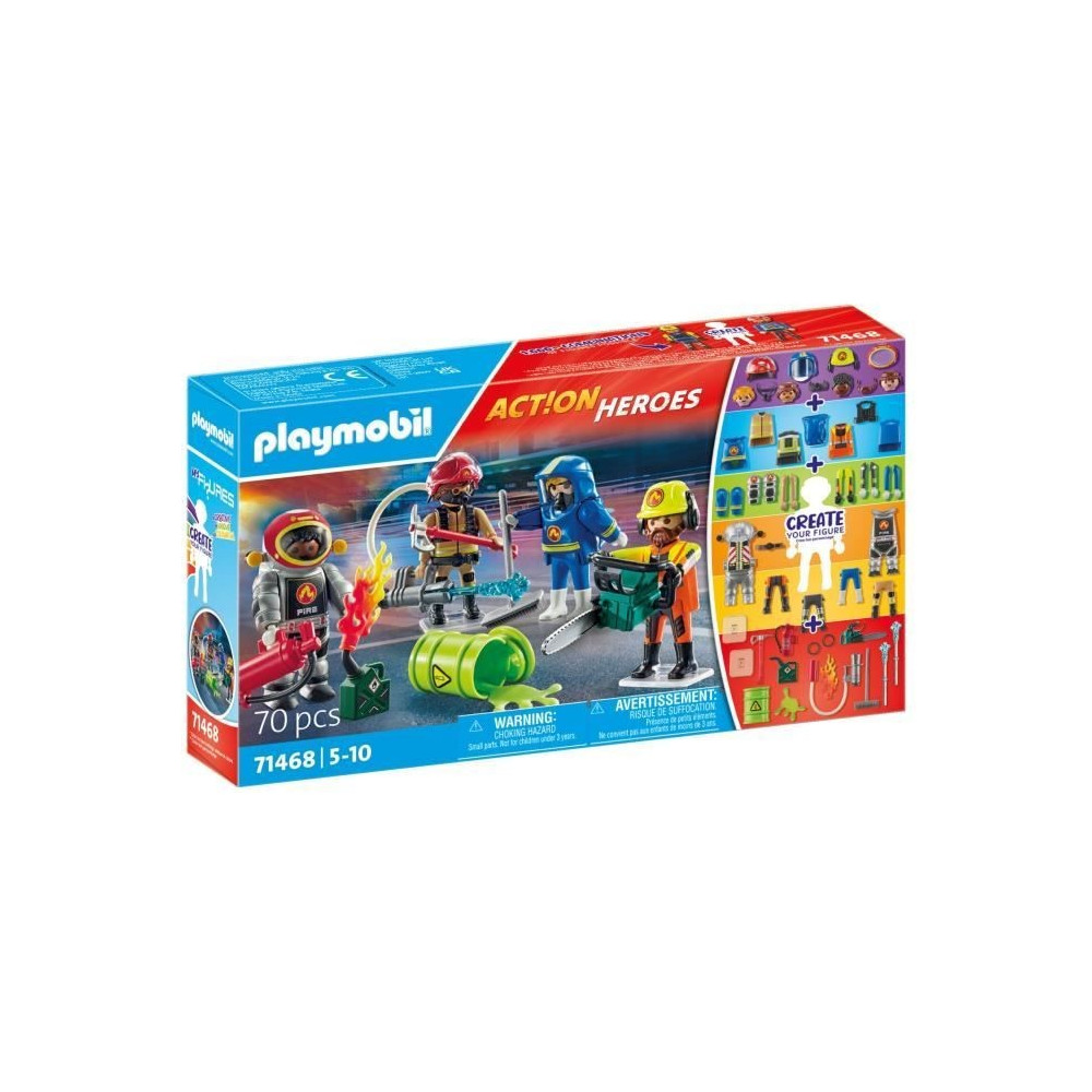 PLAYMOBIL 71468 My figures : métiers a risque - avec quatres personna