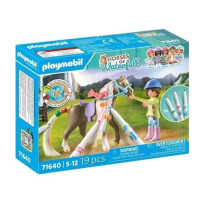 PLAYMOBIL 71640 Cavaliere avec criniere de cheval a colorier, Horses o