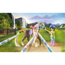 PLAYMOBIL 71640 Cavaliere avec criniere de cheval a colorier, Horses o