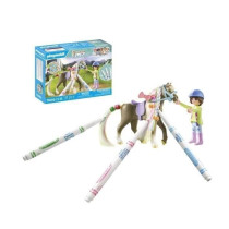 PLAYMOBIL 71640 Cavaliere avec criniere de cheval a colorier, Horses o