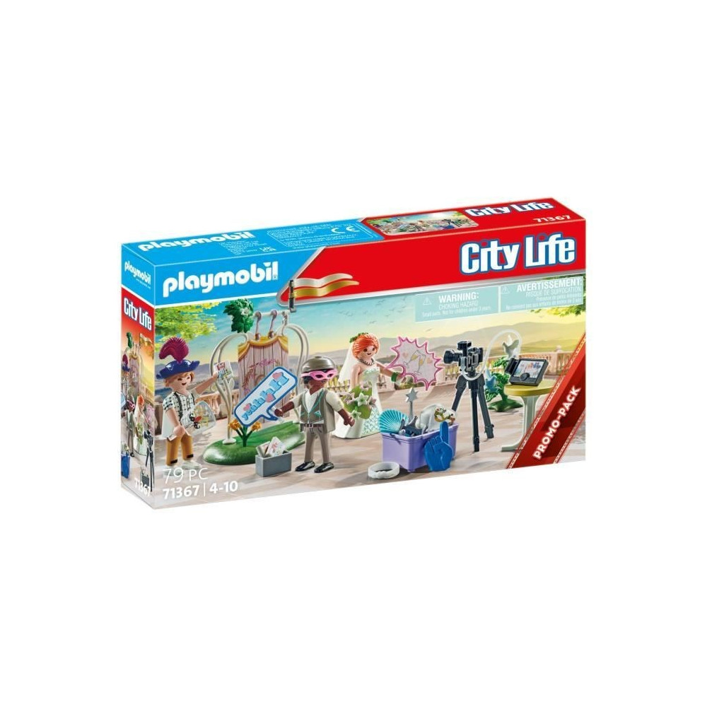 PLAYMOBIL - City life - Couple de mariés et appareil photo - Extérie