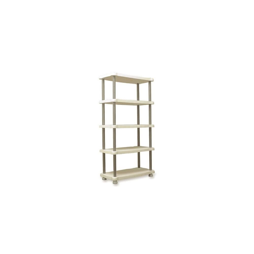 Etagere de rangement - PLASTIKEN - 5 plateaux - Résine - 30kg/plateau