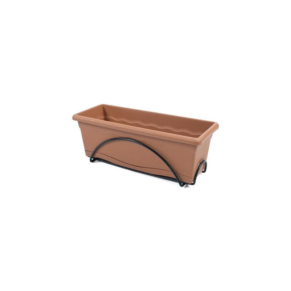 Pot de fleur - PLASTIKEN - Jardiniere 50x20cm - Orange - Terracota - 1