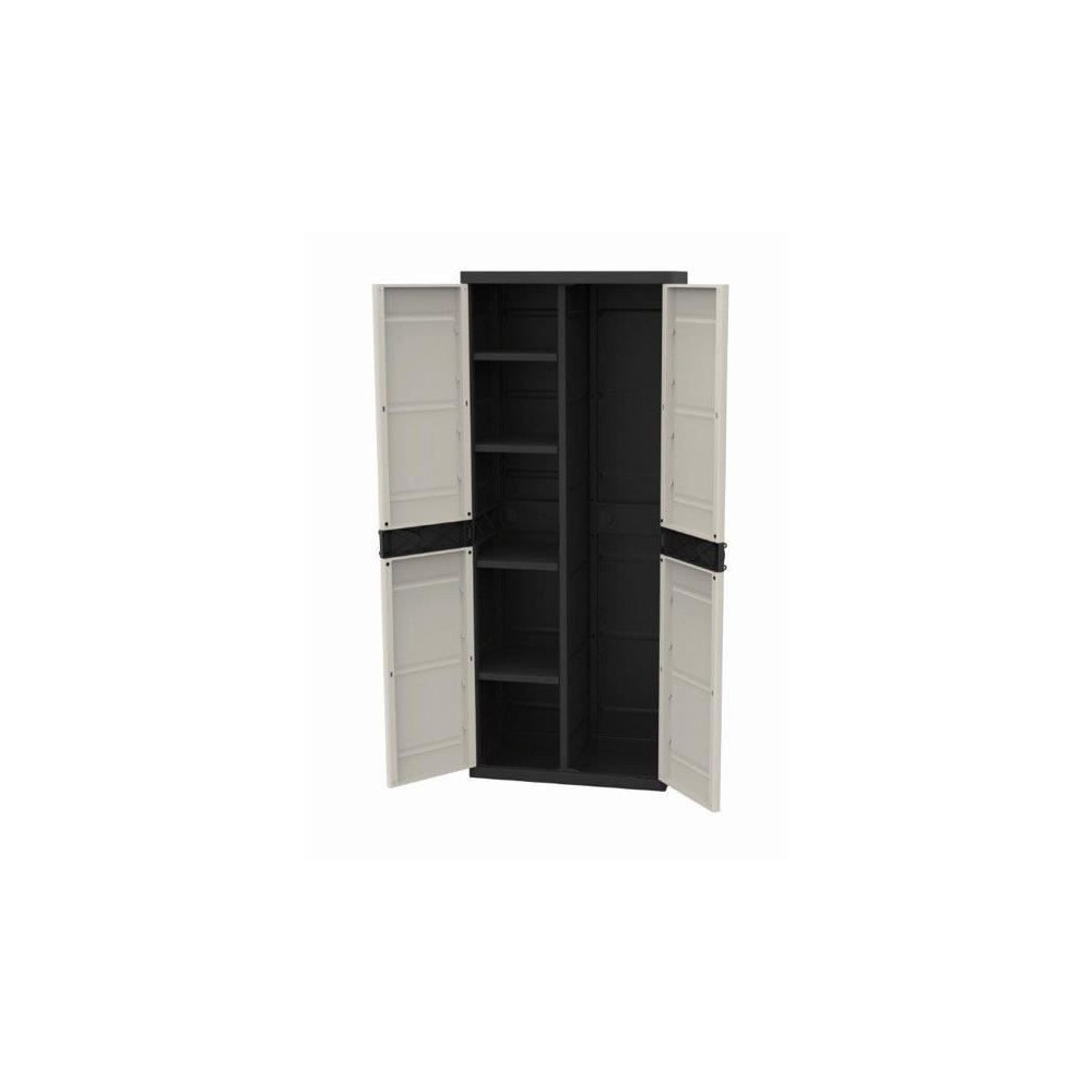 TITANIUM PLASTIKEN Armoire 2 portes avec étageres et penderie l70 x p