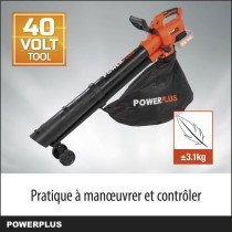 Dual Power 3-en-1 Souffleur de Feuilles a Batterie POWDPG75270 - 40 V,