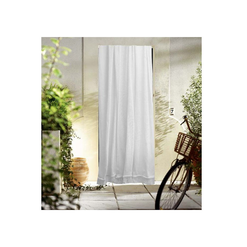 Rideau blanc marseillais tissé 140 x 225cm Rideau blanc marseillais tissé 140 x 225cm