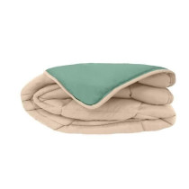 CALGARY Couette chaude Microfibre 400g/m² Beige Galet & Vert Lac 240x