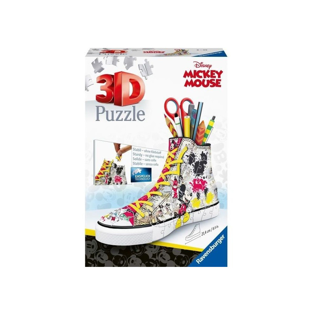 Pot a crayon puzzle 3D Sneaker Disney Mickey Mouse - Ravensburger - Mu