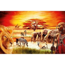 Puzzle 3000 pieces La fierté du Massai, Adultes et enfant, Paysage et