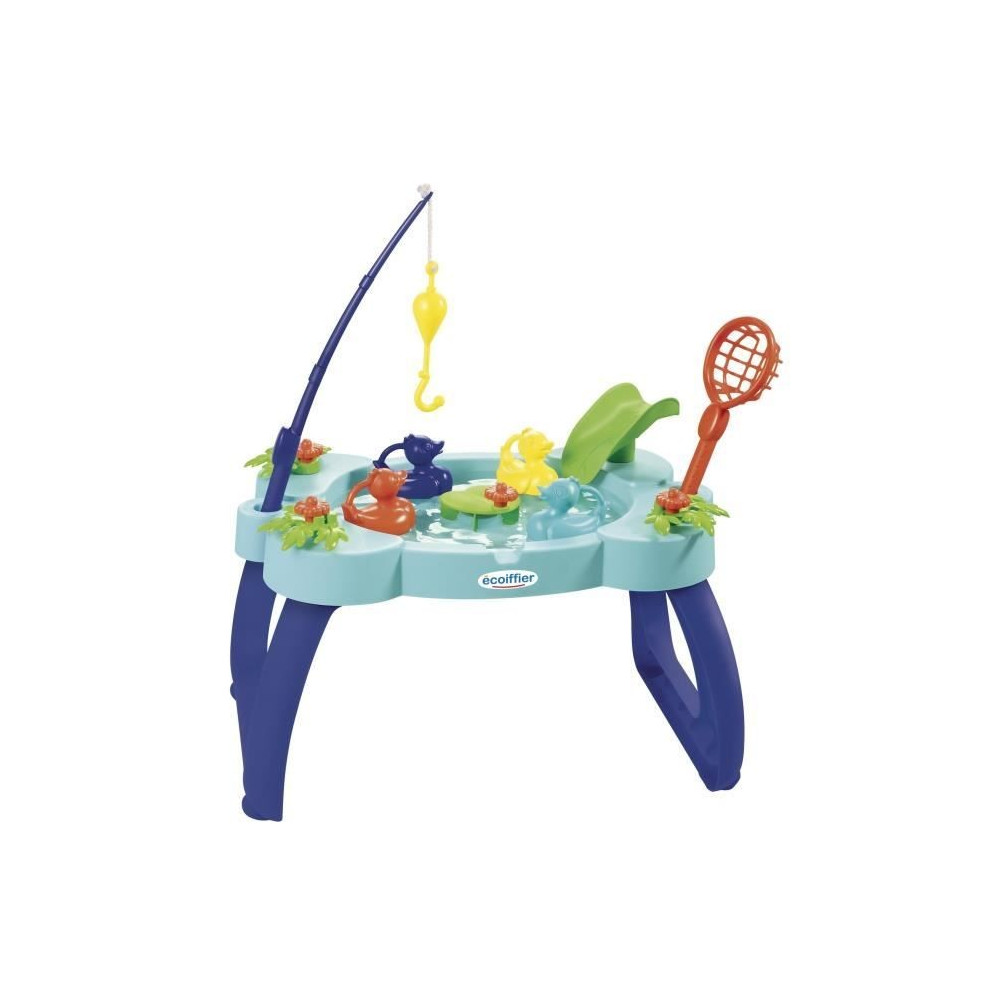 ECOIFFIER - Table peche a la ligne - 4 canards, canne, épuisette, tob