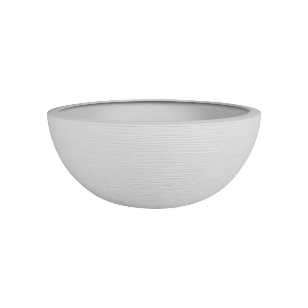 Pot de fleur EDA Plastique Rond Graphit Up Blanc cérusé Ø 40 cm 14,