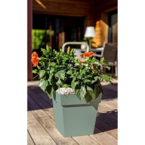 Pot de fleur carré Toscane - EDA PLASTIQUE - 32 x 32 x H 32 cm - 22 L