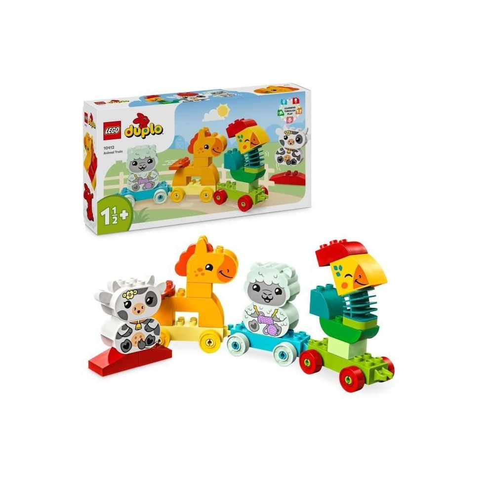 LEGO 10412 DUPLO My First Le Train des Animaux, Jouet a Roues pour Enf