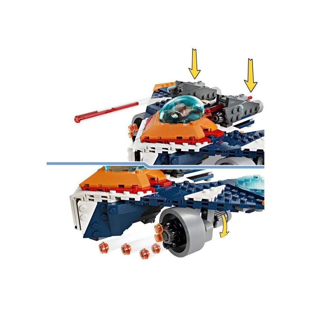 LEGO 76278 Marvel Le Vaisseau Spatial de Rocket contre Ronan, officiel Jouet sur Les Gard