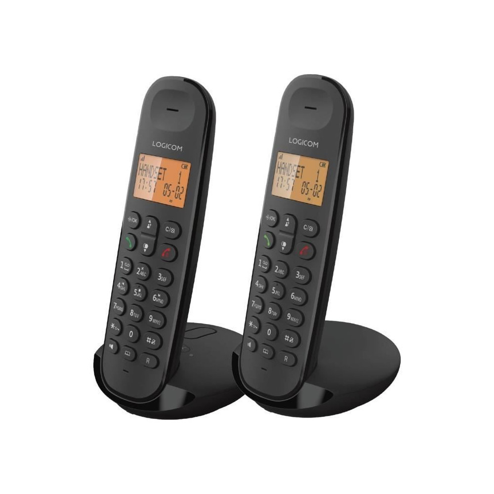 Téléphone fixe sans fil - LOGICOM - DECT ILOA 255T DUO - Noir - Avec