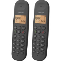 Téléphone fixe sans fil - LOGICOM - DECT ILOA 255T DUO - Noir - Avec