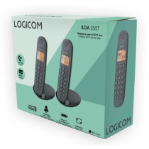 Téléphone fixe sans fil - LOGICOM - DECT ILOA 255T DUO - Noir - Avec