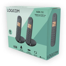 Téléphone fixe sans fil - LOGICOM - DECT ILOA 250 DUO - Noir - Sans