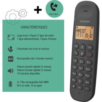 Téléphone fixe sans fil - LOGICOM - DECT ILOA 150 SOLO - Noir - Sans