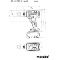 Perceuse visseuse sans fil - METABO - BS 18 LTX-3 BL I - 18 V - Mandri