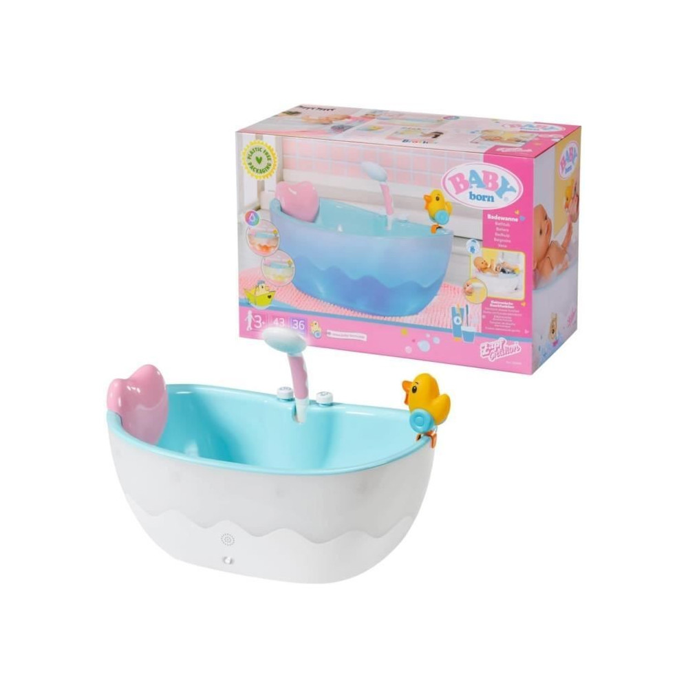 Baignoire pour poupée BABY BORN avec effets lumineux et sonores - Can