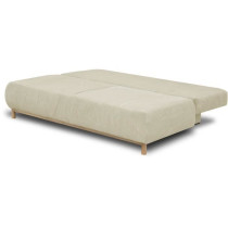Banquette convertible 3 places MIKA - Velours côtelé Beige - Coffre