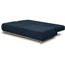 Banquette convertible 3 places MIKA - Velours côtelé bleu foncé - C