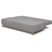 Banquette convertible 3 places MIKA - Velours côtelé gris clair - Co
