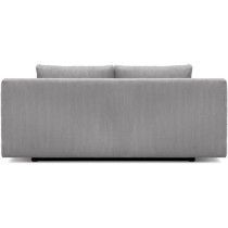 Banquette convertible 3 places MIKA - Velours côtelé gris clair - Co