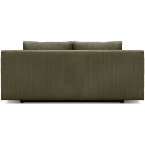 Banquette convertible 3 places MIKA - Velours côtelé vert kaki - Cof