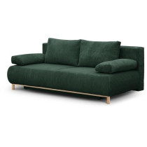 Banquette convertible 3 places MIKA - Velours côtelé Vert foret - Co