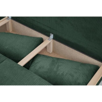 Banquette convertible 3 places MIKA - Velours côtelé Vert foret - Co