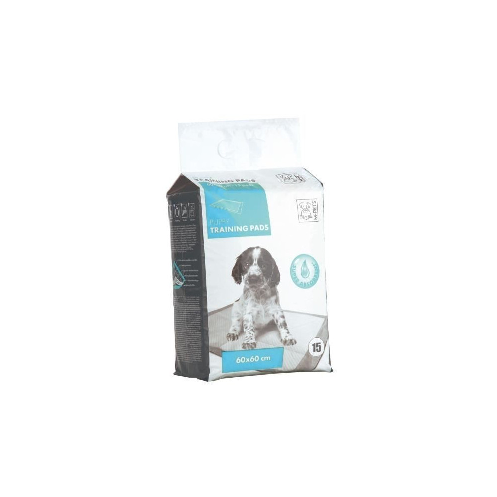 MPETS Tapis éducateur PUPPY TRAINING PADS - Pour chiot - 15pcs - Blan