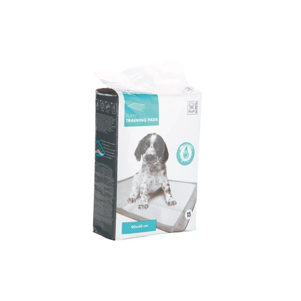 MPETS Tapis éducateur PUPPY TRAINING PADS - Pour chiot - 15pcs - Blan