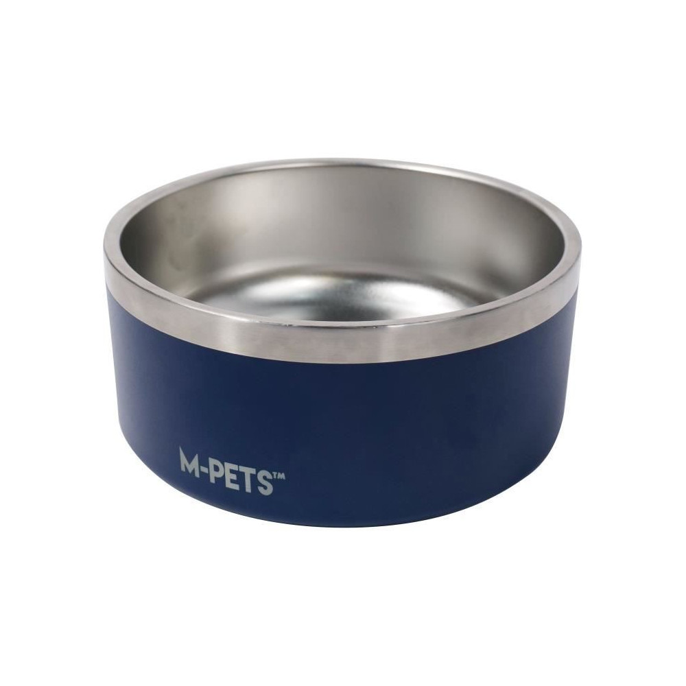 Gamelle - M PETS - ESKIMO - Double paroi 2 L - Bleu - Acier inoxydable