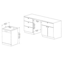 Lave-vaisselle pose libre OCEANIC OCEALV1247W - 12 couverts - 47 dB bl