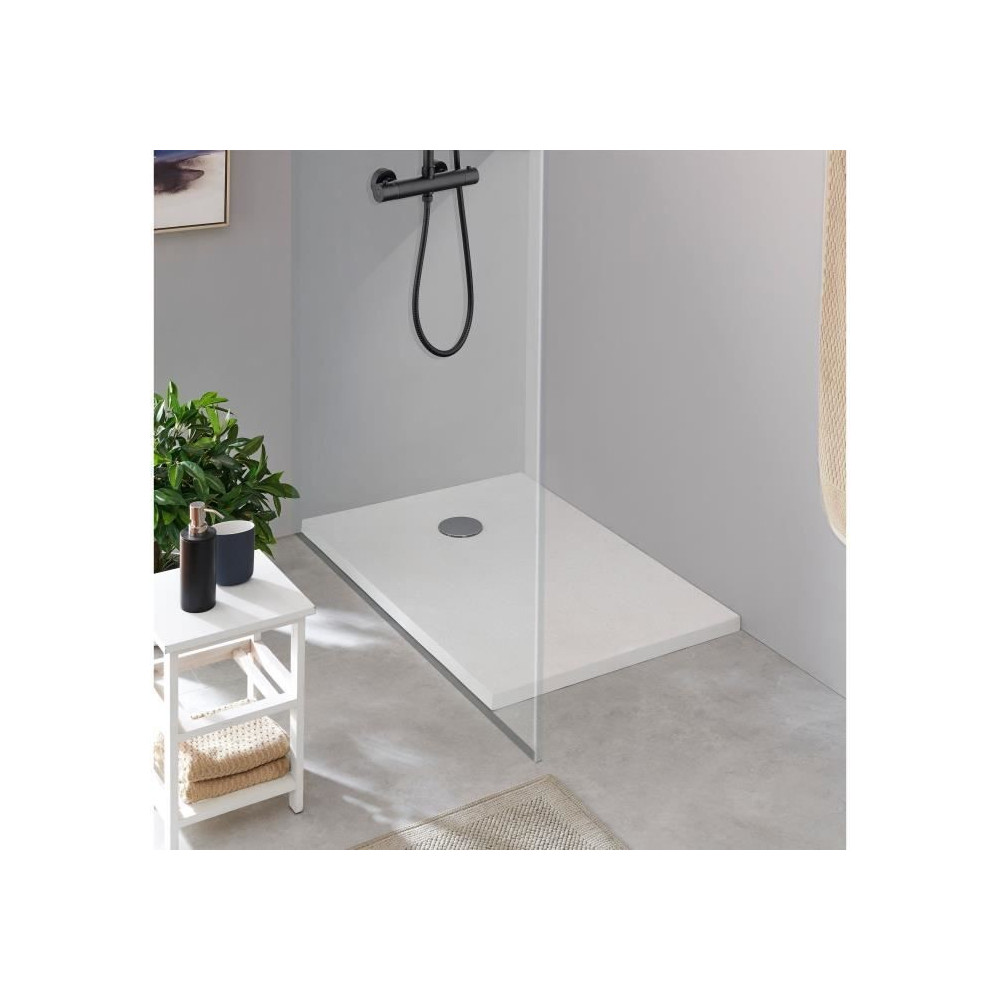 Receveur de douche en résine - Rectangulaire - 120x90x3,5 cm - OCEANI