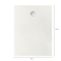 Receveur de douche en résine - Rectangulaire - 120x90x3,5 cm - OCEANI