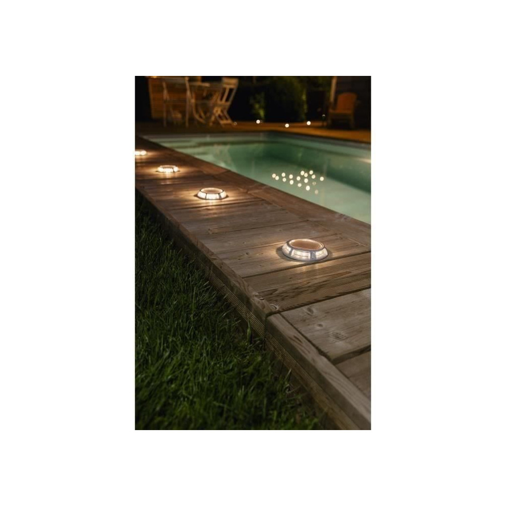 Spot solaire en aluminium 15 lumens blanc chaud - GALIX - Classique -
