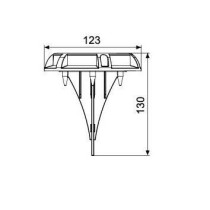 Spot solaire en aluminium 15 lumens blanc chaud - GALIX - Classique -