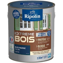 RIPOLIN Peinture pour bois intérieur et extérieur - Bleu marine Ral