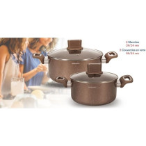 Set de marmites - ARTHUR MARTIN - AM9820 - 20-24 cm avec couvercle en