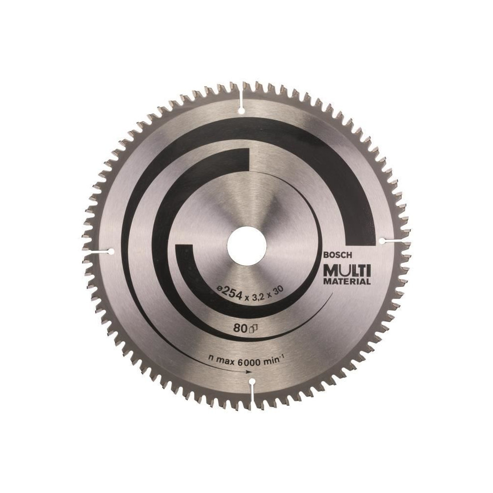 Lame de scie circulaire BOSCH 254 x 30 x 3,2 mm (80 dents) - Multimat